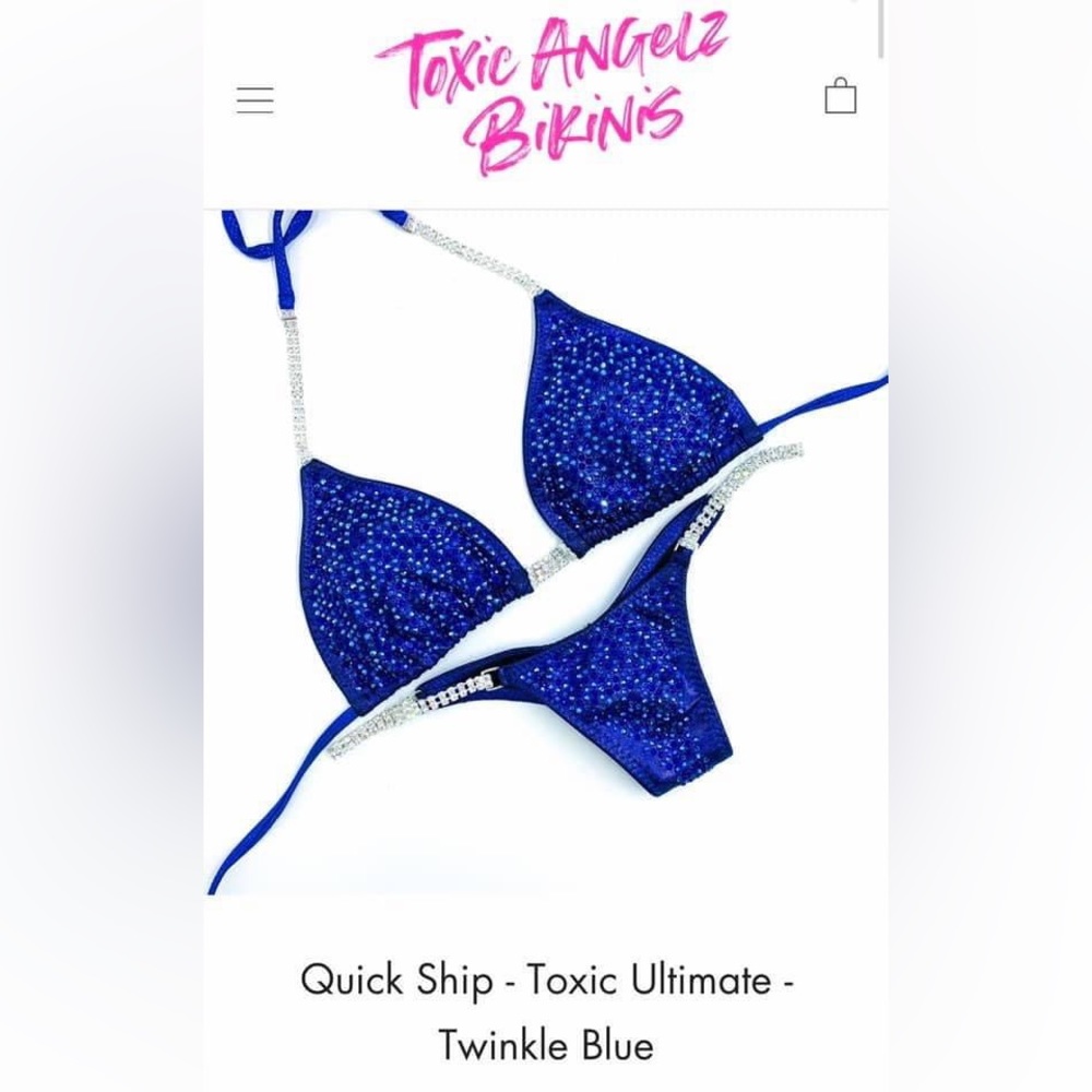 Toxic Angelz ultimate twinkle blue bikini competition suit